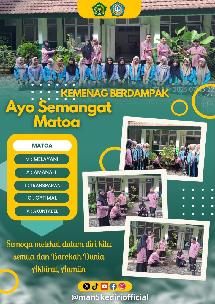 MAN 5 KEDIRI SUKSESKAN PROGRAM PENANAMAN 1 JUTA MATOA DALAM PERINGATAN HARI BUMI 2025