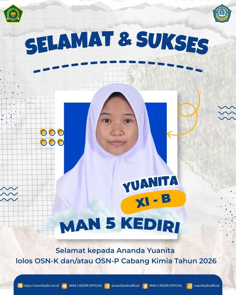 Selamat dan Sukses Lolos OSNK Profinsi Jawa Timur Mapel Kimia