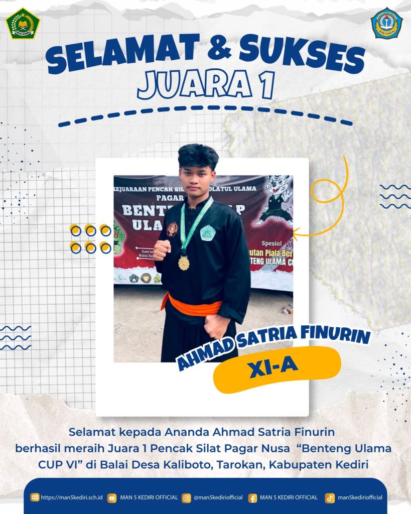 Atlet Pencak Silat MAN 5 Kediri Raih Juara 1 di Benteng Ulama Cup VI Atlet Pencak Silat MAN 5 Kediri Raih Juara 1 di Benteng Ulama Cup VI