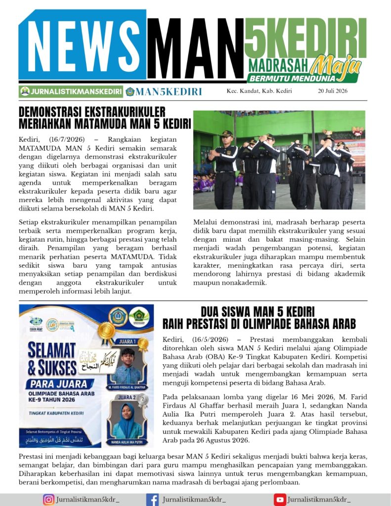 News MAN 5 Kediri – Edisi 20 Juli 2025