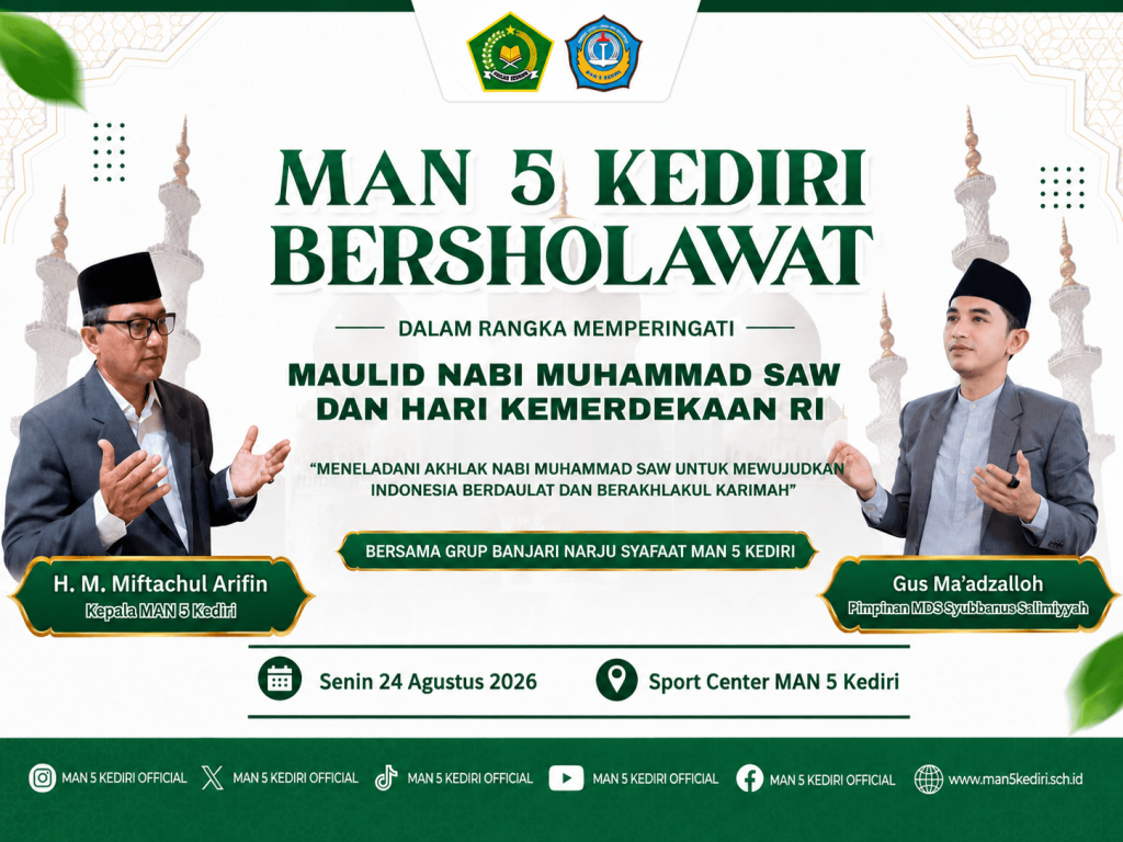 MAN 5 KEDIRI BERSHOLAWAT DALAM RANGKA MAULID NABI MUHAMMAD SAW