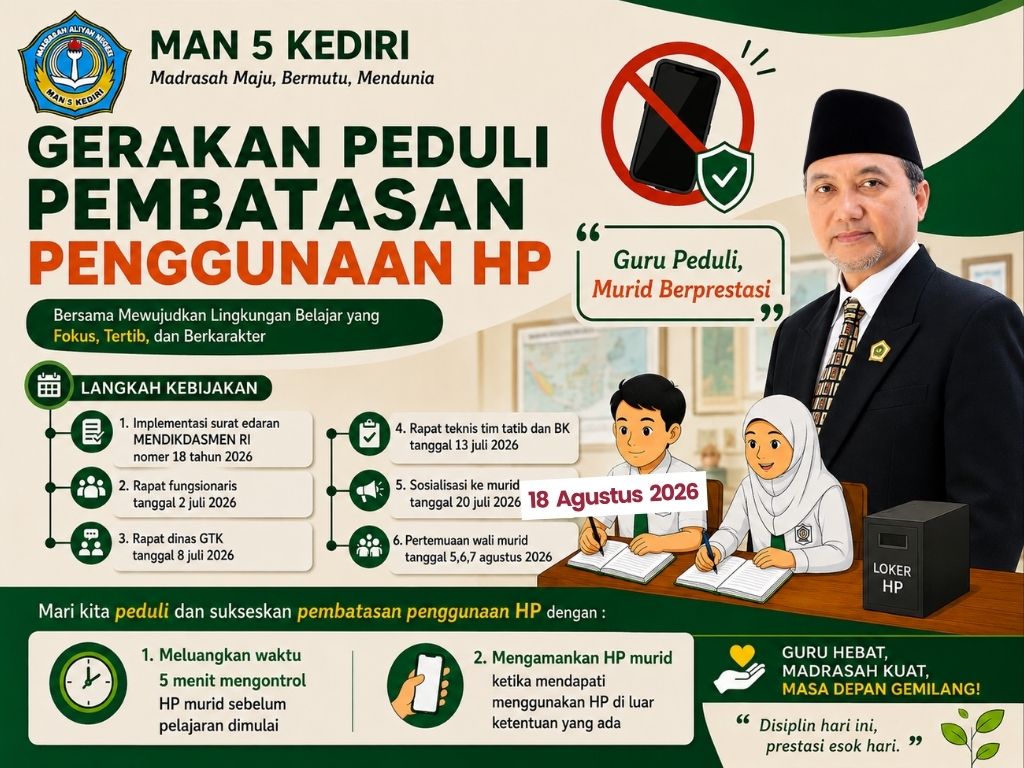 Gerakan Pembatasan Penggunaan HP MAN 5 Kediri
