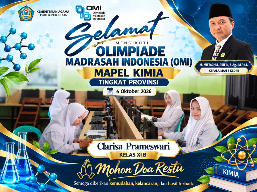 Mohon Doa Restu, Clarisa Prameswari Bertanding di OMI Provinsi Bidang Kimia 2026 Mohon Doa Restu, Clarisa Prameswari Bertanding di OMI Provinsi Bidang Kimia 2026